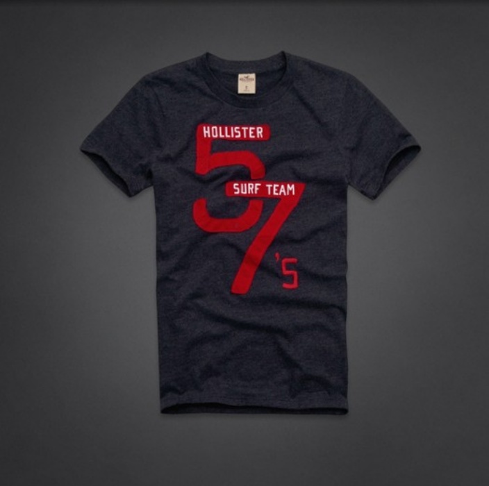 Hollister Hombres De Cuello Redondo Corto Remera HCO4137